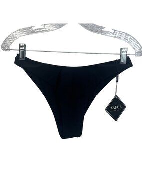 Zafu Swim Suit Bikini Bottoms Cheeky‎ Size 4 Black New Summer Pool